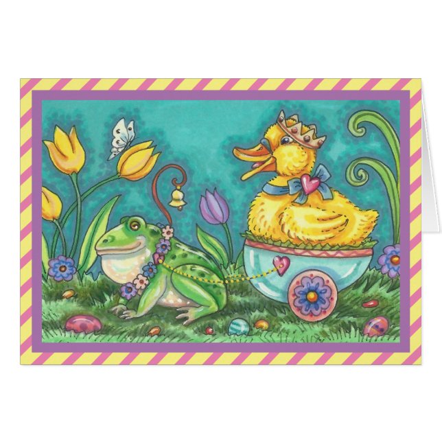 BULLFROG & ANKA PRINCE PÅSK GREETING CARD Verse OBS Kort (Framsidan Horizontal)