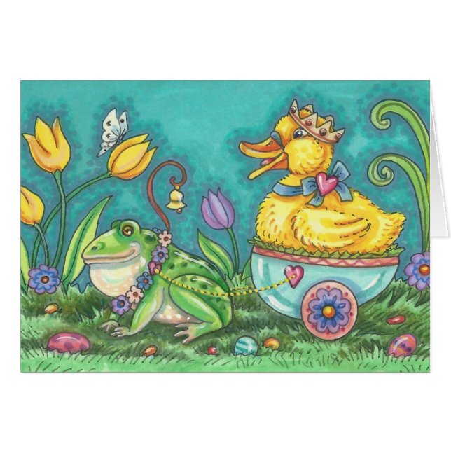 BULLFROG & ANKA PRINCE PÅSK GREETING CARD Verse OBS Kort (Framsidan Horizontal)