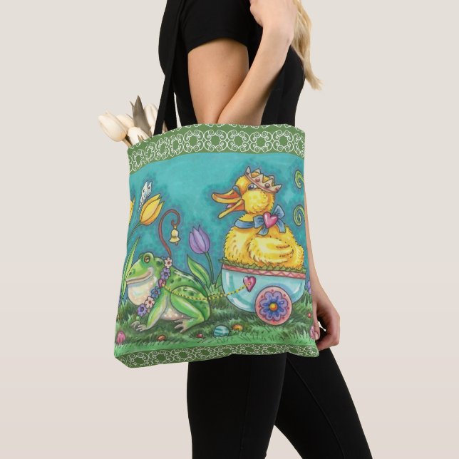 BULLFROG & ANKA PRINCE PÅSK VÅR TOTE BAG Med. Tygkasse (Närbild)
