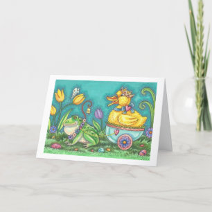 BULLFROG & DUCKLING PRINCE PÅSK NOTE CARD Verse Helgkort
