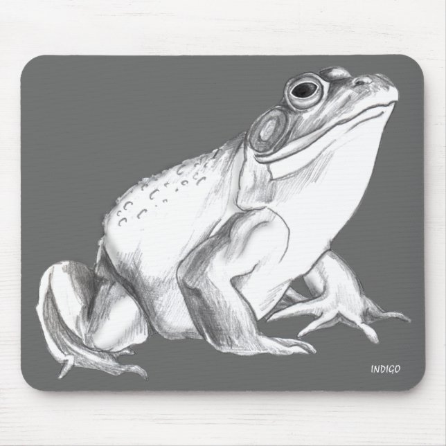 "Bullgrog Art Mousepad Frog Art Gifts Decor" Musmatta (Framsidan)