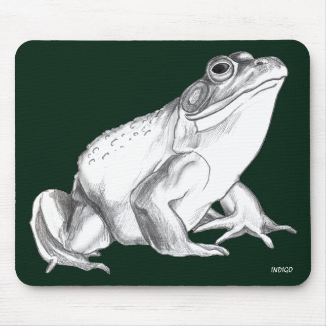 "Bullgrog Art Mousepad Frog Art Gifts Decor" Musmatta (Framsidan)