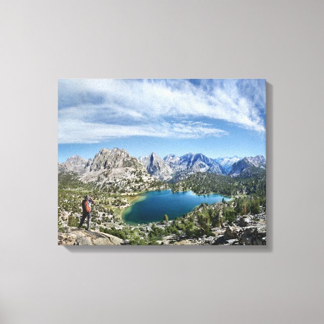 Bullgrog Sjö och Kearsarge Pass - Sierra - Canvas (Framsida)
