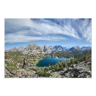 Bullgrog Sjö och Kearsarge Pass - Sierra Fototryck