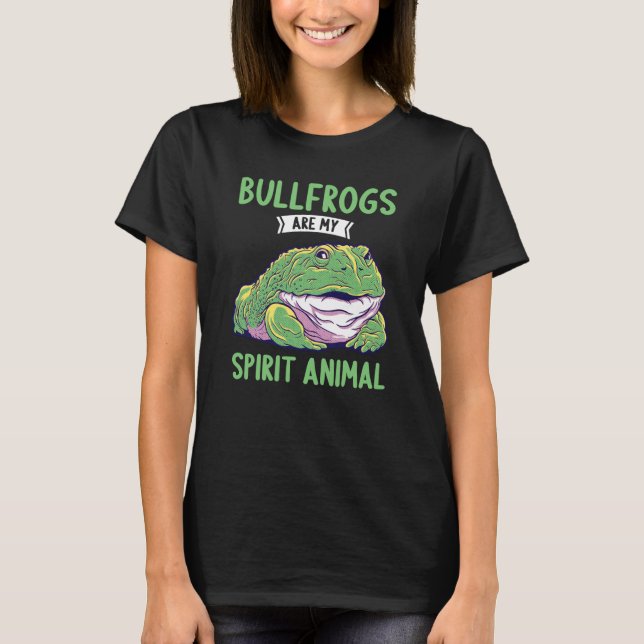 Bullgrogs är min egen "Spirit Animal Bullfrog" T Shirt (Framsida)