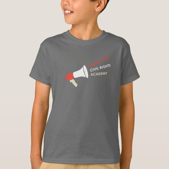 Bullhorn på barn, grundläggande grått-skjorta t shirt (Framsida)