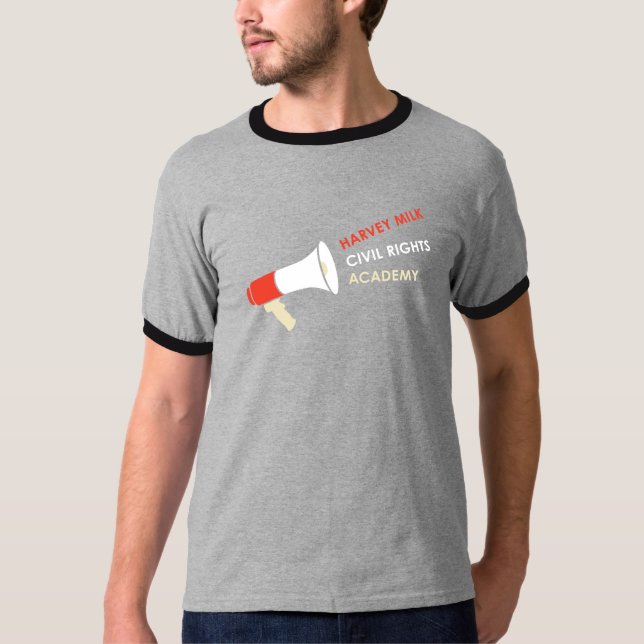 Bullhorn på vuxens reguljära monteringsring t shirt (Framsida)