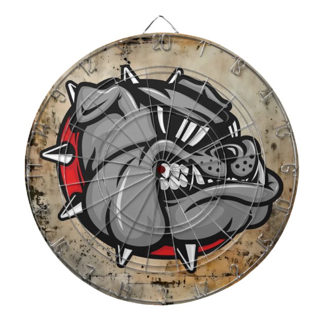 Bullhund Mascot Dartboard Darttavla (Framsidan)