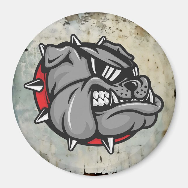 Bullhund Mascot Magnet (Framsidan)