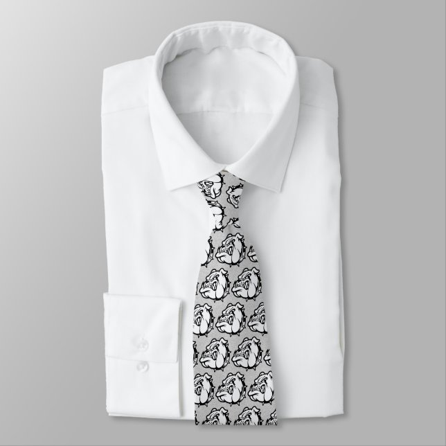 Bullhund Mascot Necktie Slips (Bunden)