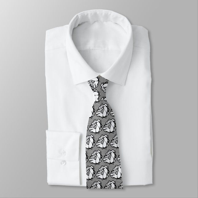 Bullhund Mascot Necktie Slips (Bunden)