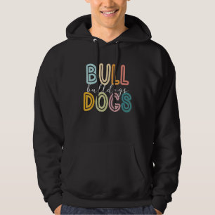 Bullhund Mascot School Spirit Sports Cheer Fläkt T Hoodie