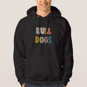 Bullhund Mascot School Spirit Sports Cheer Fläkt T Hoodie