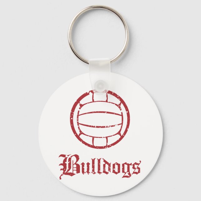 Bullhund Volleyball Nyckelring (Framsida)