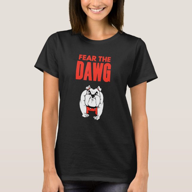 Bullhundarna fruktar Dawg Georgia T Shirt (Framsida)