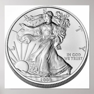 Bullion Coin American Eagle Silver Poster