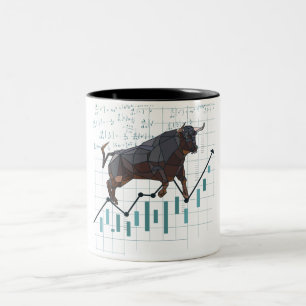 Bullish aktiemarknadshandlare mugg