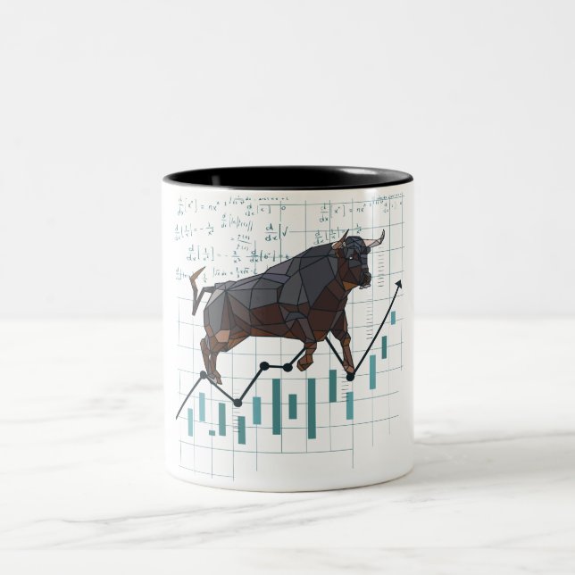 Bullish aktiemarknadshandlare mugg (Center)