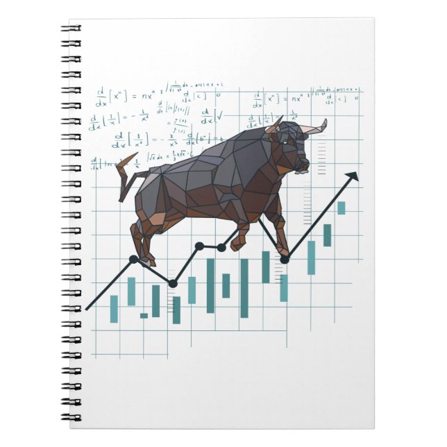 Bullish Trend på lagrar Market Anteckningsbok (Framsidan)