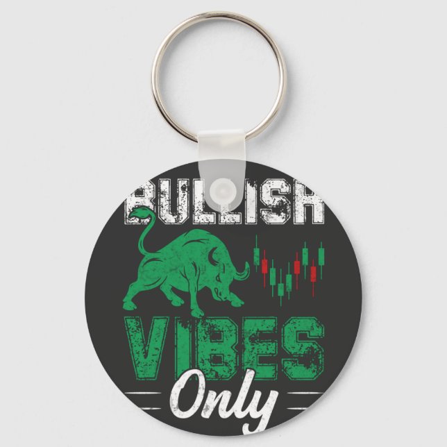 Bullish Vibes Only T-Shirt Nyckelring (Framsida)