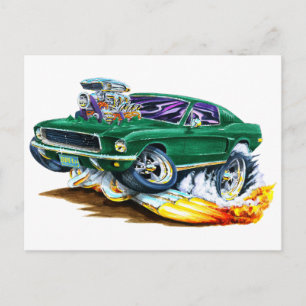 Bullitt Mustang med Big Engine Vykort