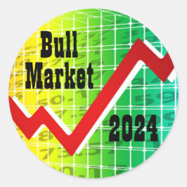 Bullmarknaden 2024 runt klistermärke