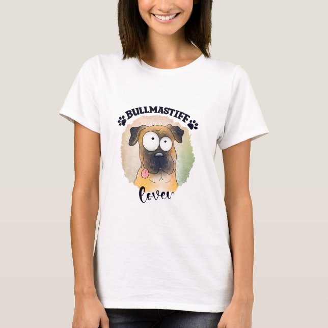 Bullmastiff Älskare T Shirt (Framsida)