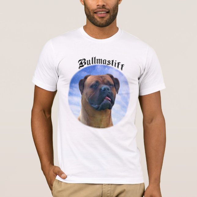 Bullmastiff Clouds T Shirt (Framsida)