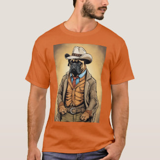 Bullmastiff cowboy t shirt