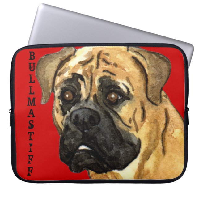Bullmastiff Färg Block Laptop Fodral (Framsidan)