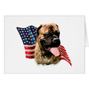 Bullmastiff Flagga Hälsningskort