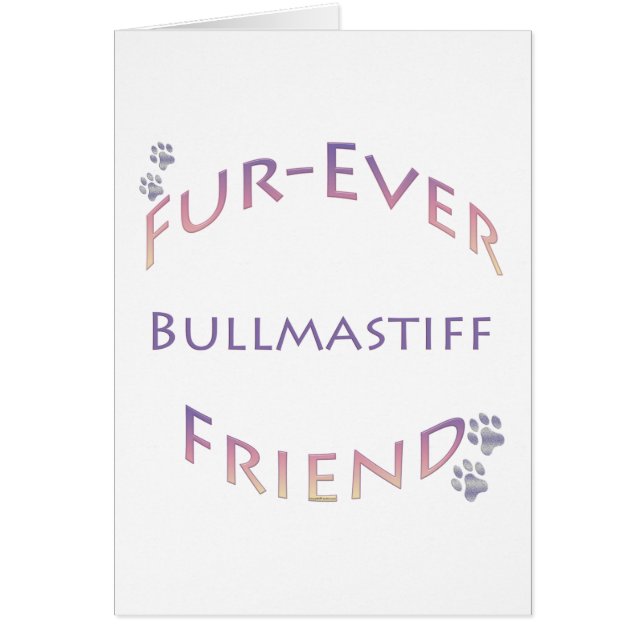Bullmastiff Furever Hälsningskort (Framsidan)