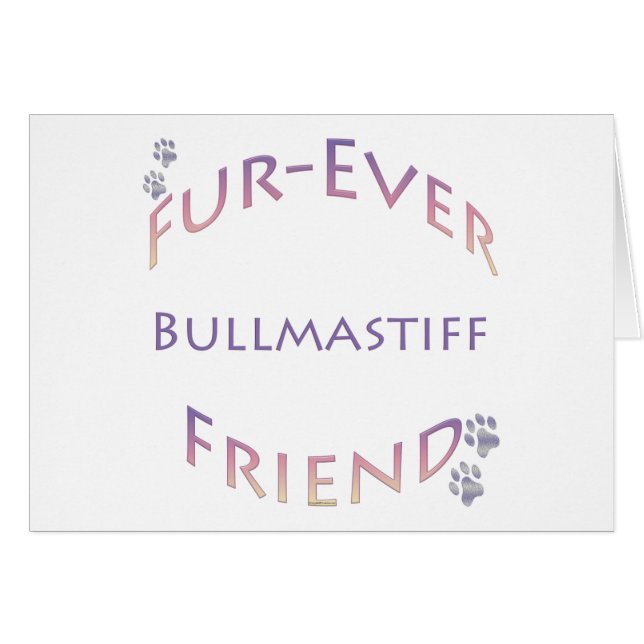 Bullmastiff Furever Hälsningskort (Framsidan Horizontal)