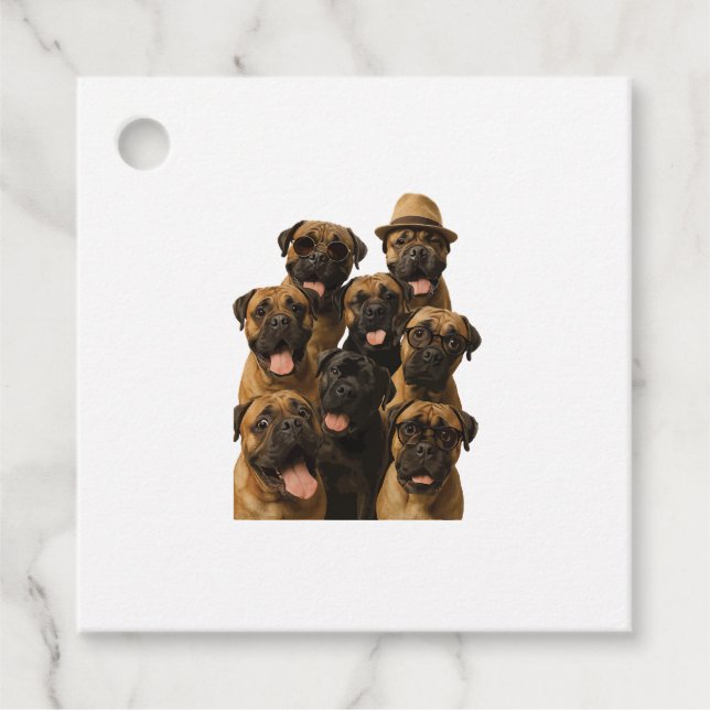 Bullmastiff Gåvor Etiketter (Framsida)