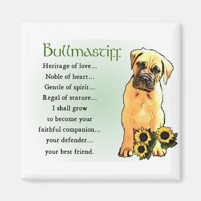 Bullmastiff Gifts Magnet (Framsidan)