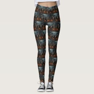 Bullmastiff Halloween Natt Hund Delight Leggings