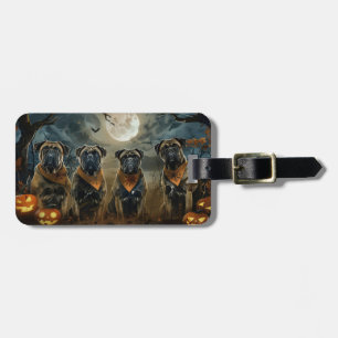 Bullmastiff Halloween Spooky Bagagebricka