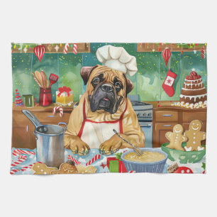 Bullmastiff Holiday Baking: Festiv jul Kökshandduk