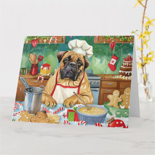 Bullmastiff Holiday Baking: Festiv julbakning Kort