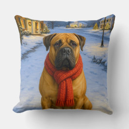 Bullmastiff Holiday Card Kudde