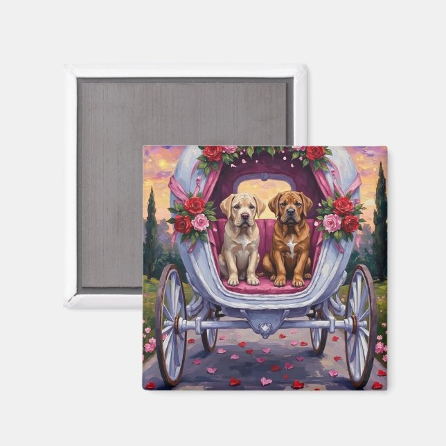 Bullmastiff Hund Alla hjärtans dag  Magnet (Front/Back)