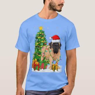 Bullmastiff Hund älskare Julafton Träd Santa Bullm T Shirt