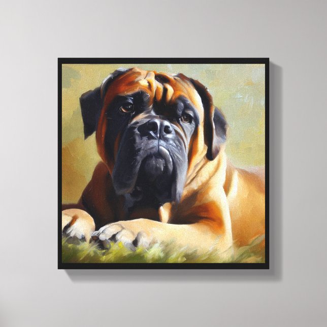 Bullmastiff Hund Canvastryck (Framsida)