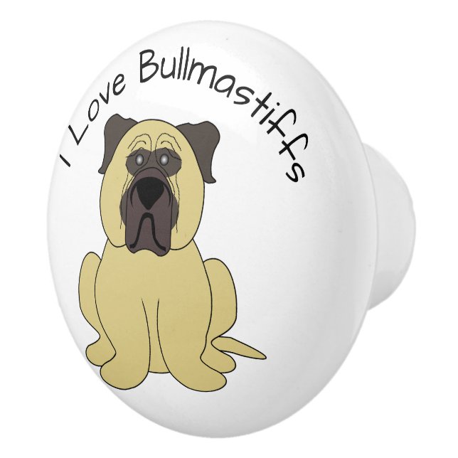 Bullmastiff Hund Design Knopp (Höger)
