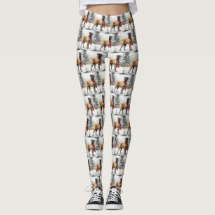 Bullmastiff Hund i Snö jul Leggings