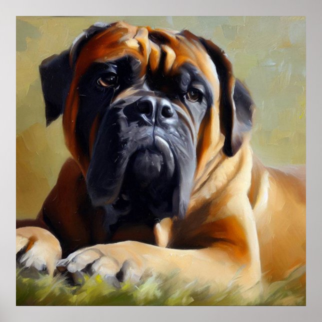 Bullmastiff Hund Poster (Framsidan)