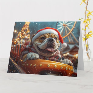 Bullmastiff Hund Roller Underlägg jul Kort