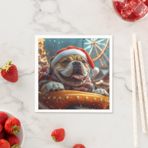 Bullmastiff Hund Roller Underlägg jul Pappersservett