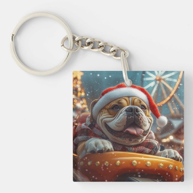 Bullmastiff Hund Rulltrappa Jul  (Framsidan)