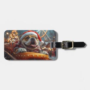 Bullmastiff Hund Rulltrappa Jul Bagagebricka